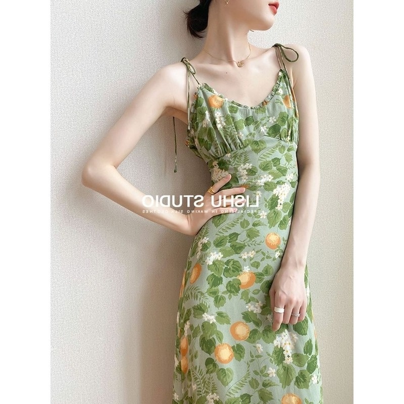 Đầm Voan Hoa Hai Dây Thời Trang Mùa Hè Dành Cho Nữ