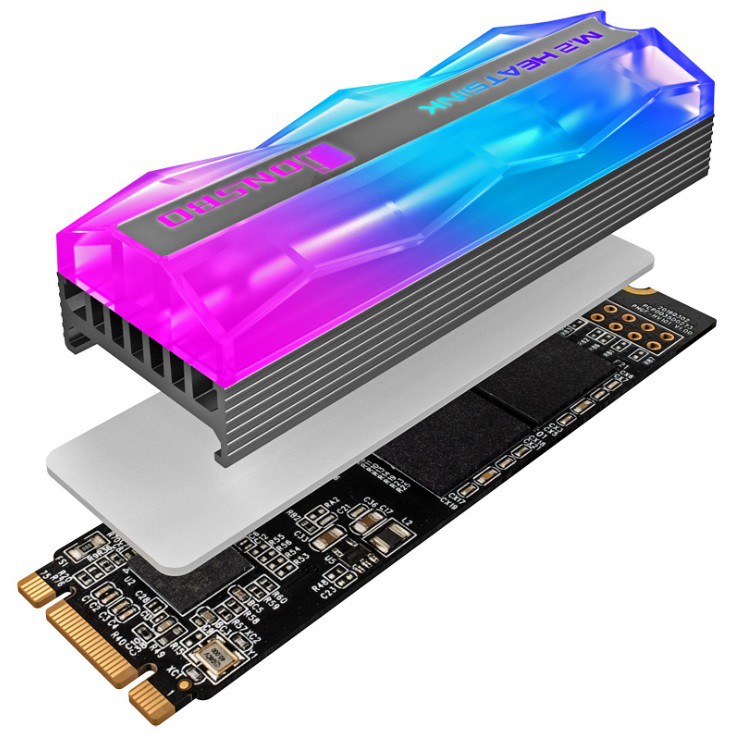 Tản nhiệt SSD M2 Jonsbo Led RGB đảo màu tự động nhiều hiệu ứng.