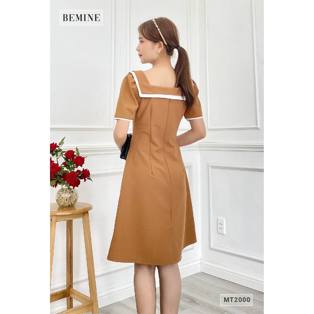 Đầm dự tiệc cổ phối trắng BEMINE MT2000DA | BigBuy360 - bigbuy360.vn