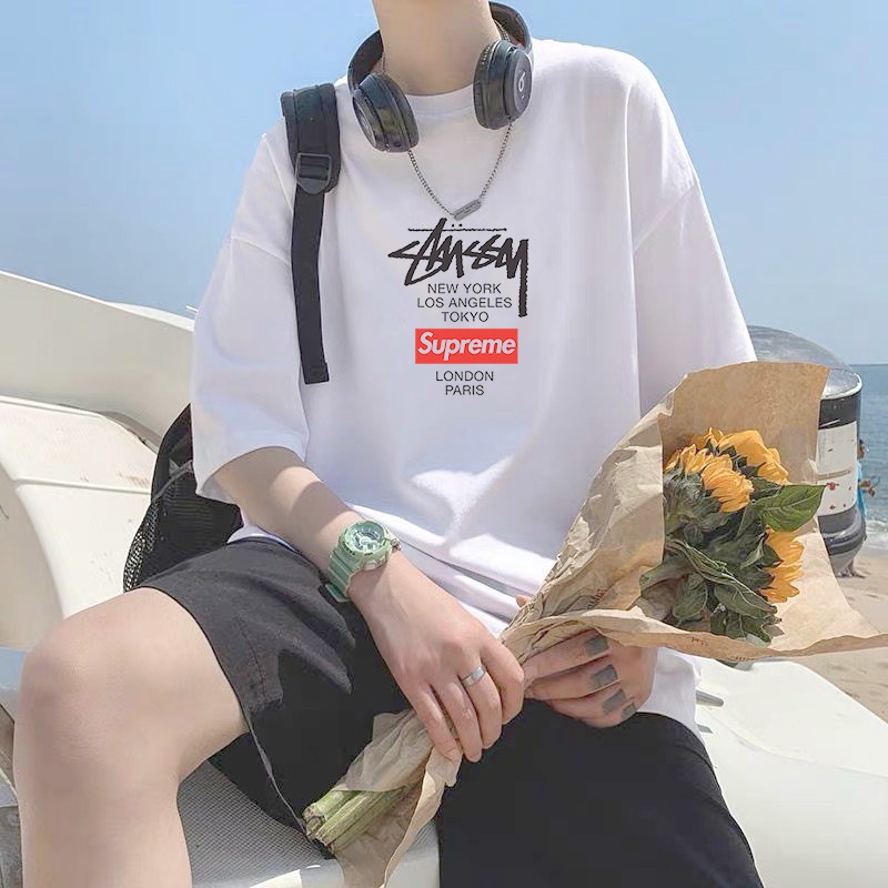 Áo thun nam nữ unisex form rộng tay lỡ vải dày mịn chữ kiểu 314T2022