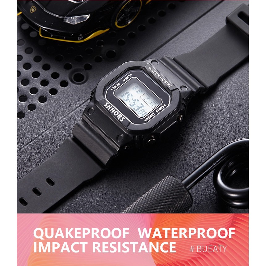 Đồng hồ nữ chính hãng chống nước điện tử đeo tay thể thao SHHORS 718JB