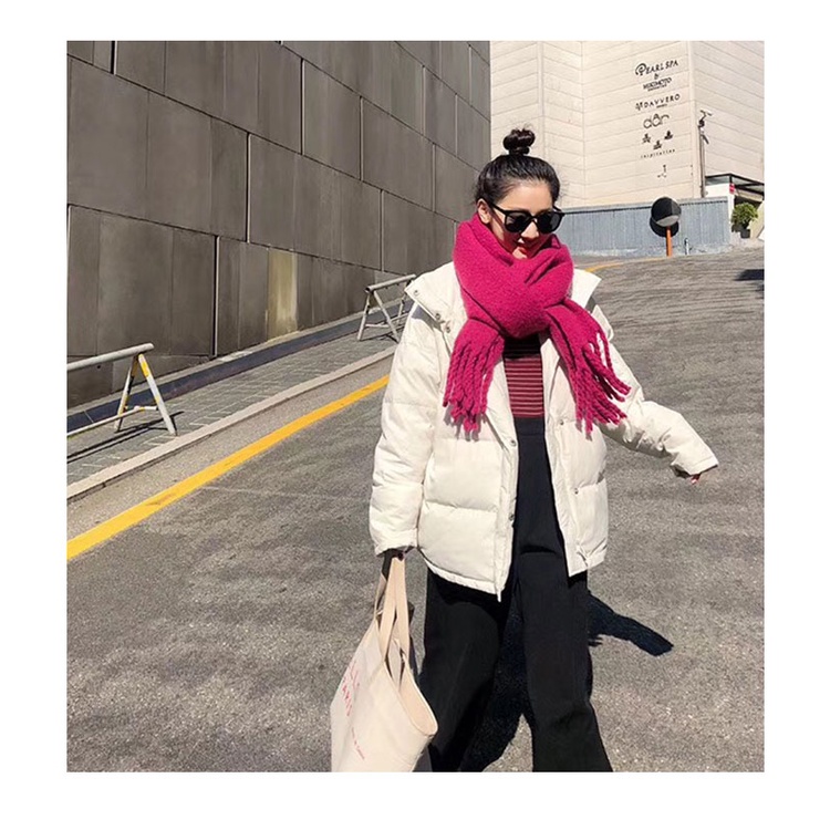 Khăn quàng cổ len màu trơn chất đẹp, style Hàn Quốc