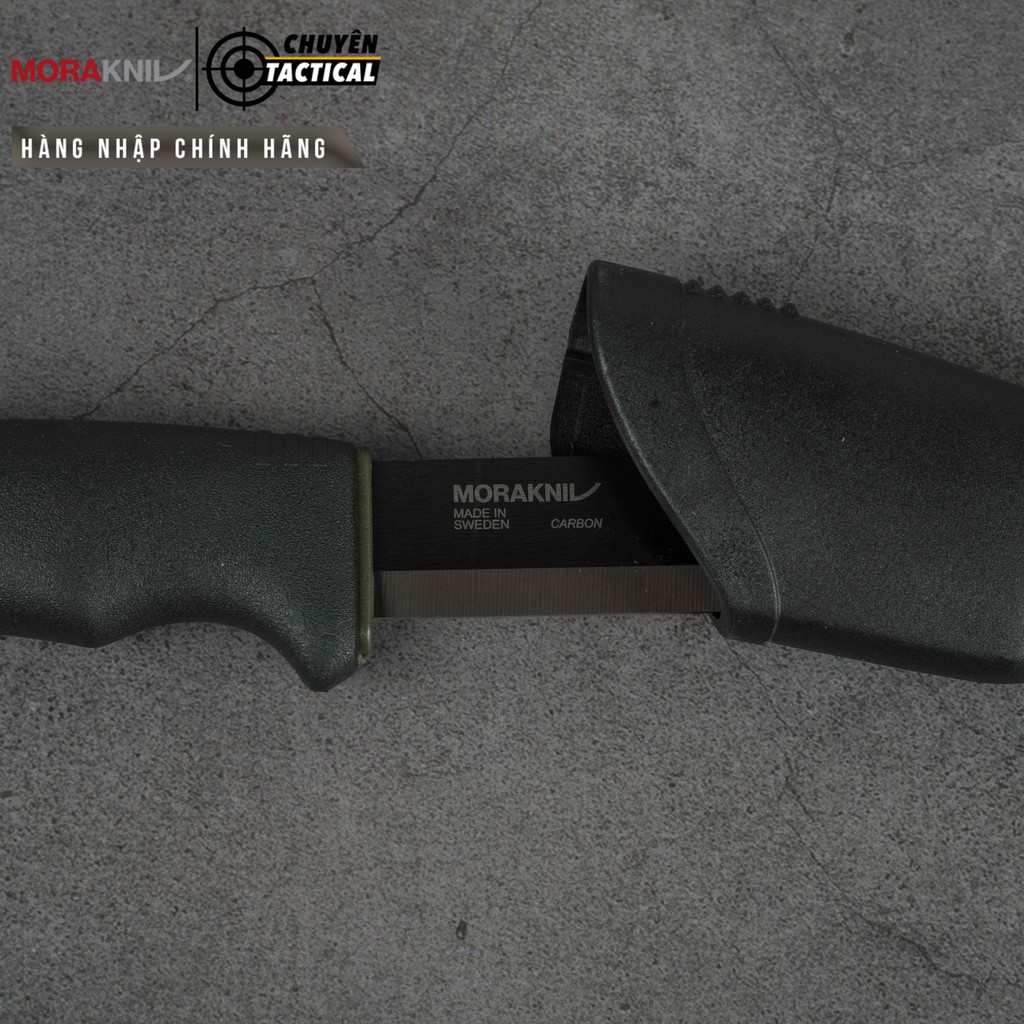 Dụng cụ dao phượt, dao dã ngoại Morakniv® Bushcraft Black - Thép Carbon - Hàng nhập chính hãng - Made in Sweden