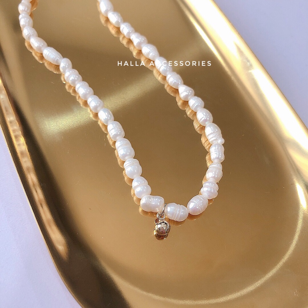Dây chuyền Vòng cổ Choker Ngọc trai nhân tạo cao cấp nhiều mẫu HALLA DC111 DC112