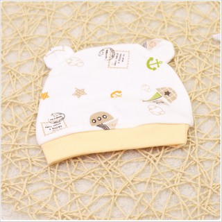 Mũ sơ sinh cotton cho bé họa tiết xin xắn