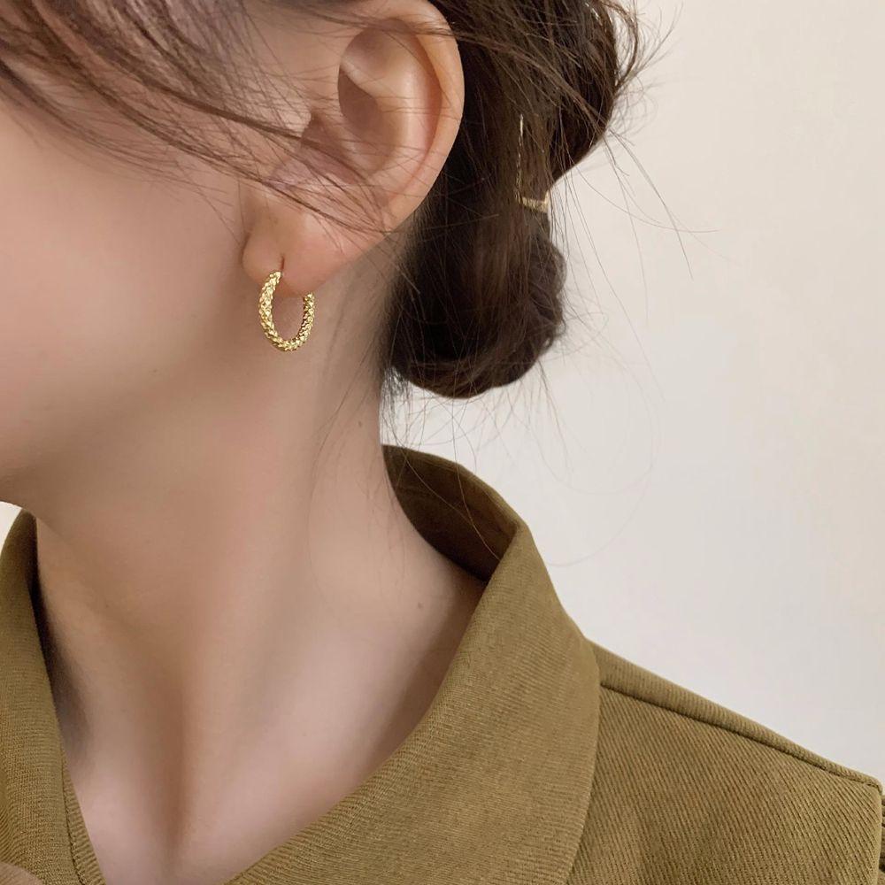 USNOW Khuyên Tai Nữ Trang Dáng Tròn Tạo Hình Độc Đáo