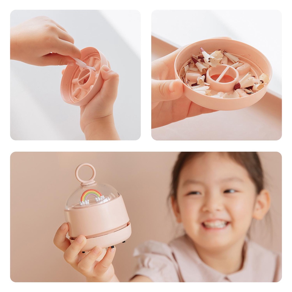 Máy Hút Bụi Mini Cầm Tay Để Bàn Thiết Kế Dễ Thương Cho Nữ