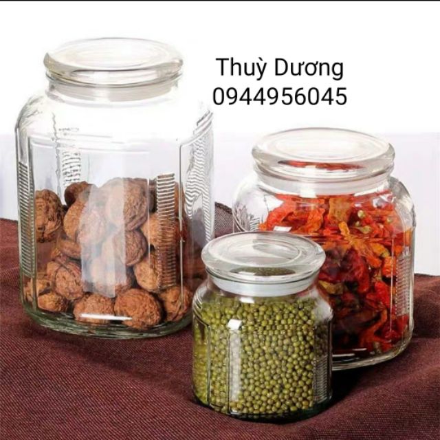 Lọ gia vị thủy tinh hình vuông 2000ml