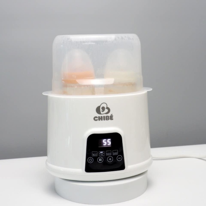 Máy hâm sữa đôi CHIBE- CB017, máy hâm cháo cho bé, giã đông, tiệt trùng đa chức năng, chính hãng - bảo hành 12 tháng