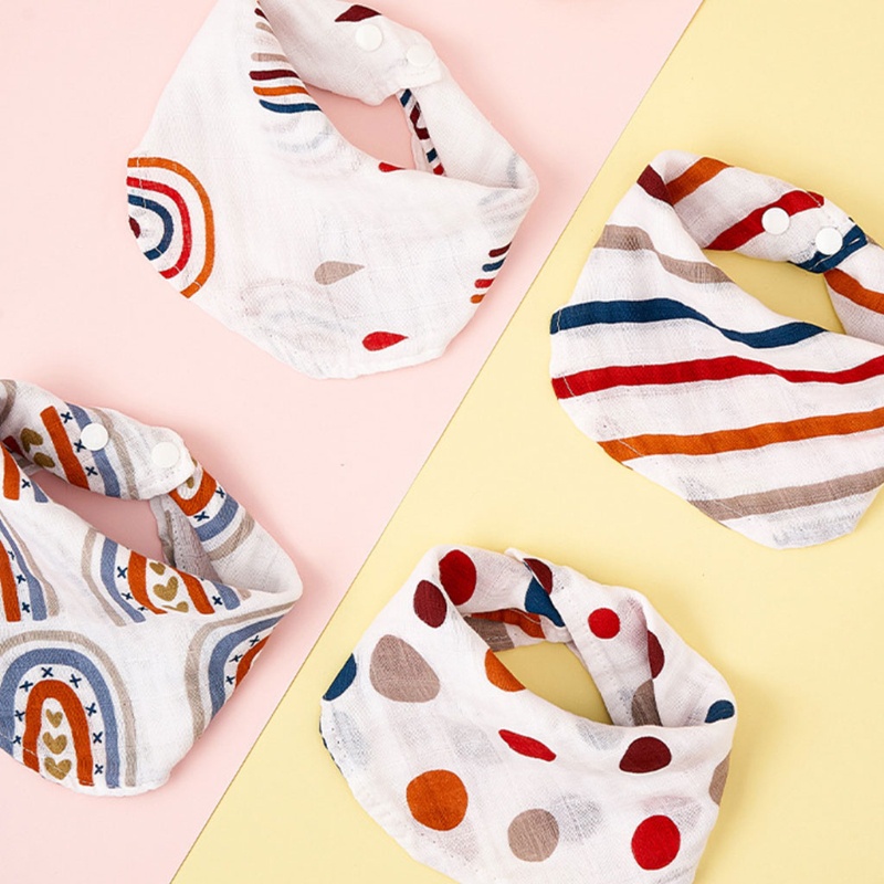 Yếm Ăn Cotton Siêu Mềm Thấm Hút Đa Năng Cho Bé Sơ Sinh