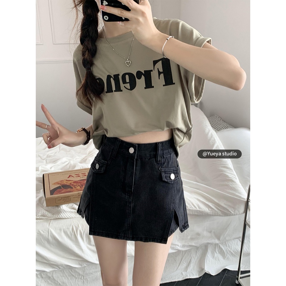 QUẦN GIẢ VÁY NỮ CHẤT JEANS QUẦN SHORT NỮ CÓ LÓT QUẦN BÊN TRONG Q1