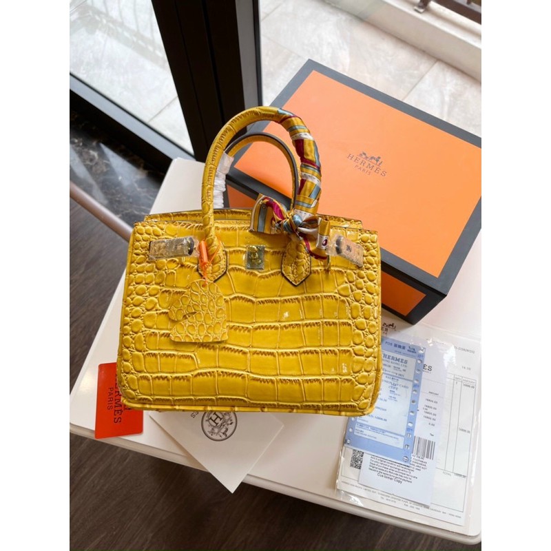 Túi hm birkin size 25 vân cá sấu