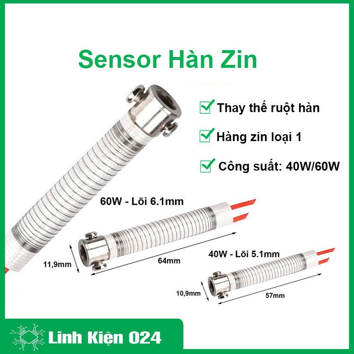 Lõi ra nhiệt sensor hàn 40W/60W thay thế ruột hàn hàng zin loại 1