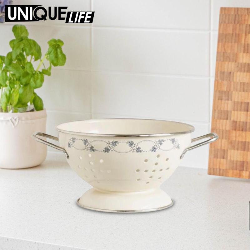 Bát Tròn Đựng Salad Trái Cây Để Ráo Nước Phong Cách Retro Cho Nhà Bếp Gia Đình