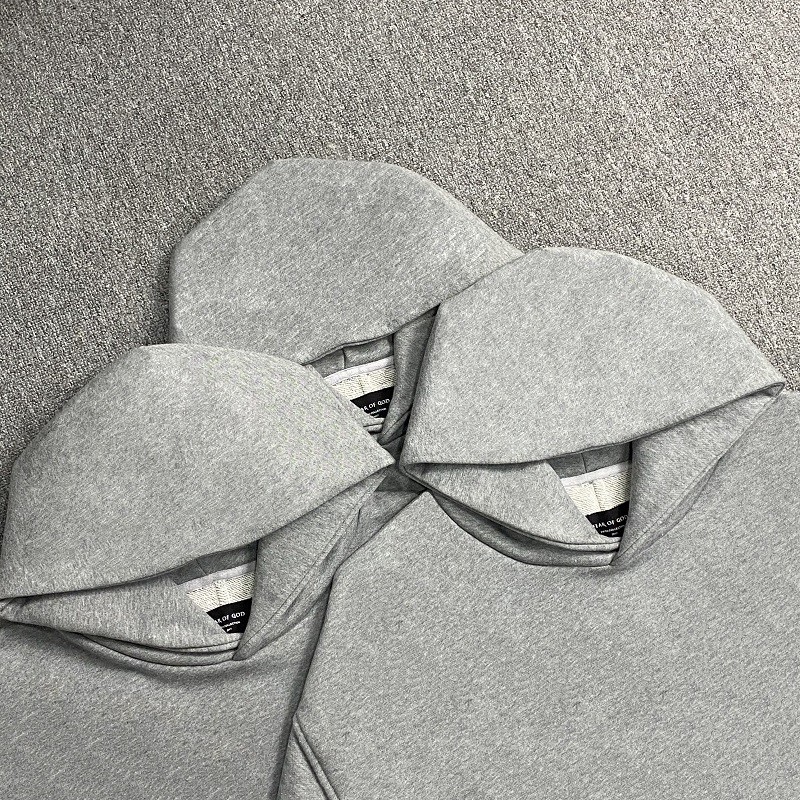 Áo nỉ mũ Fe@r Of God grey hoodie