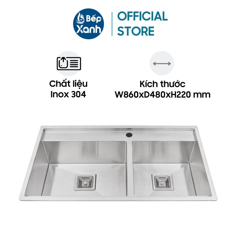 [FREESHIP HCM] Chậu Rửa Chén Malloca MS 6304T - Chất Liệu Inox 304