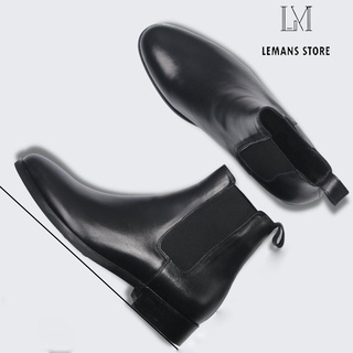 Giày da Chelsea Boots Classic Black CB02 LEMANS