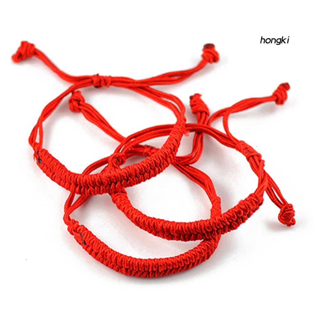 HANDMADE Vòng Tay Bện Dây Đỏ Thời Trang Cho Nam Nữ