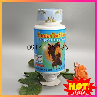 Thuốc bổ gân, cứng xương Super Five Star xanh cho gà đá hàng Thái Lan lọ 100 viên