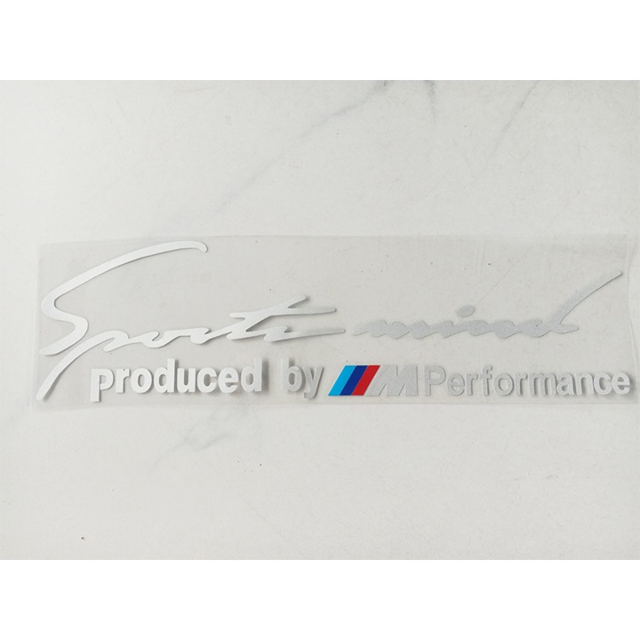 Decal tem chữ Sport mind produced by Performance dán capo thân xe ô tô