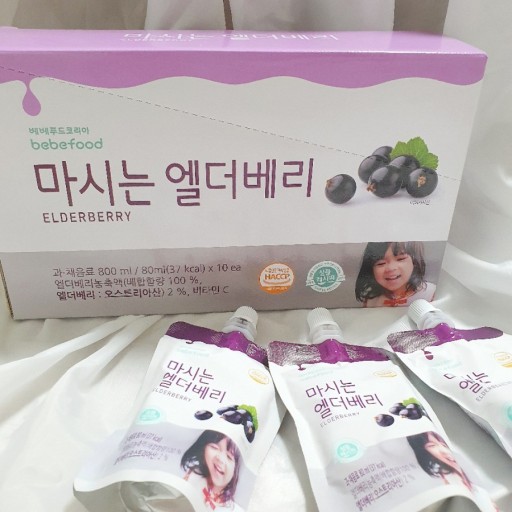 (Gói lẻ) Nước ép tăng đề kháng cho bé từ quả Elderberry Bebefood Hàn Quốc