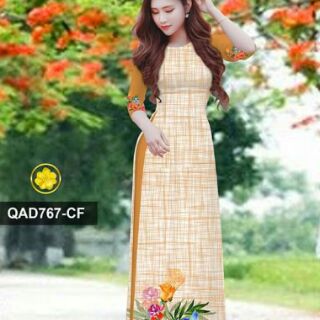 Vải áo dài 3D