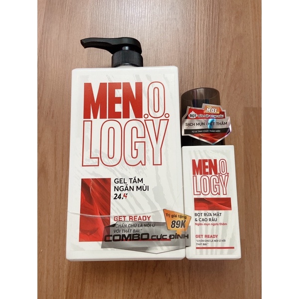 [Mua 1+1] Gel tắm nam MEN.O.LOGY ngăn mùi 24h 350ml