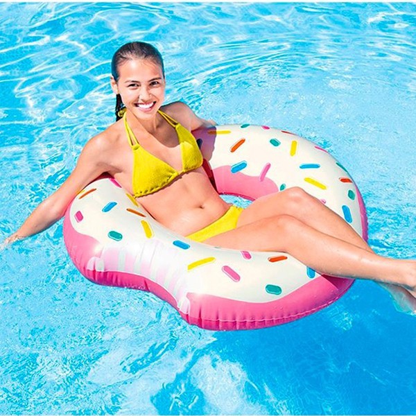 [LIFEMALL9915 - 12% đơn 99K] Phao bơi Donut khổng lồ mẫu mới INTEX 56265
