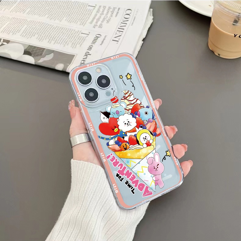 Ốp Điện Thoại TPU Đệm Khí Chống Rơi Hình BT21 Cho Realme C35 C11 2021 C12 C15 C21Y C25Y C30 C30S C33 C21 C25S Realme5 5i 6i 8 Pro