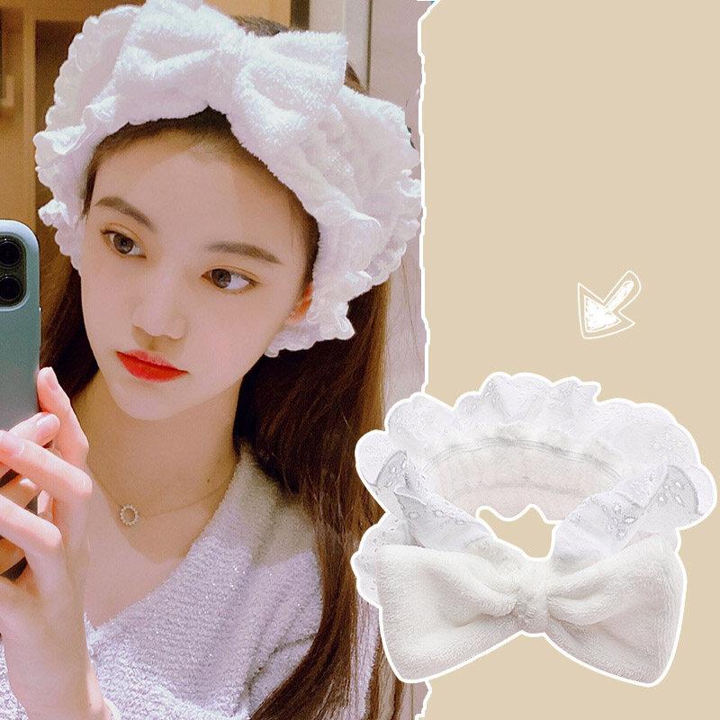 Băng Đô Nơ Lông Xù Mềm Mại Phong Cách Hàn Quốc Phụ Kiện Tóc Cho Nữ Và Bé Gái