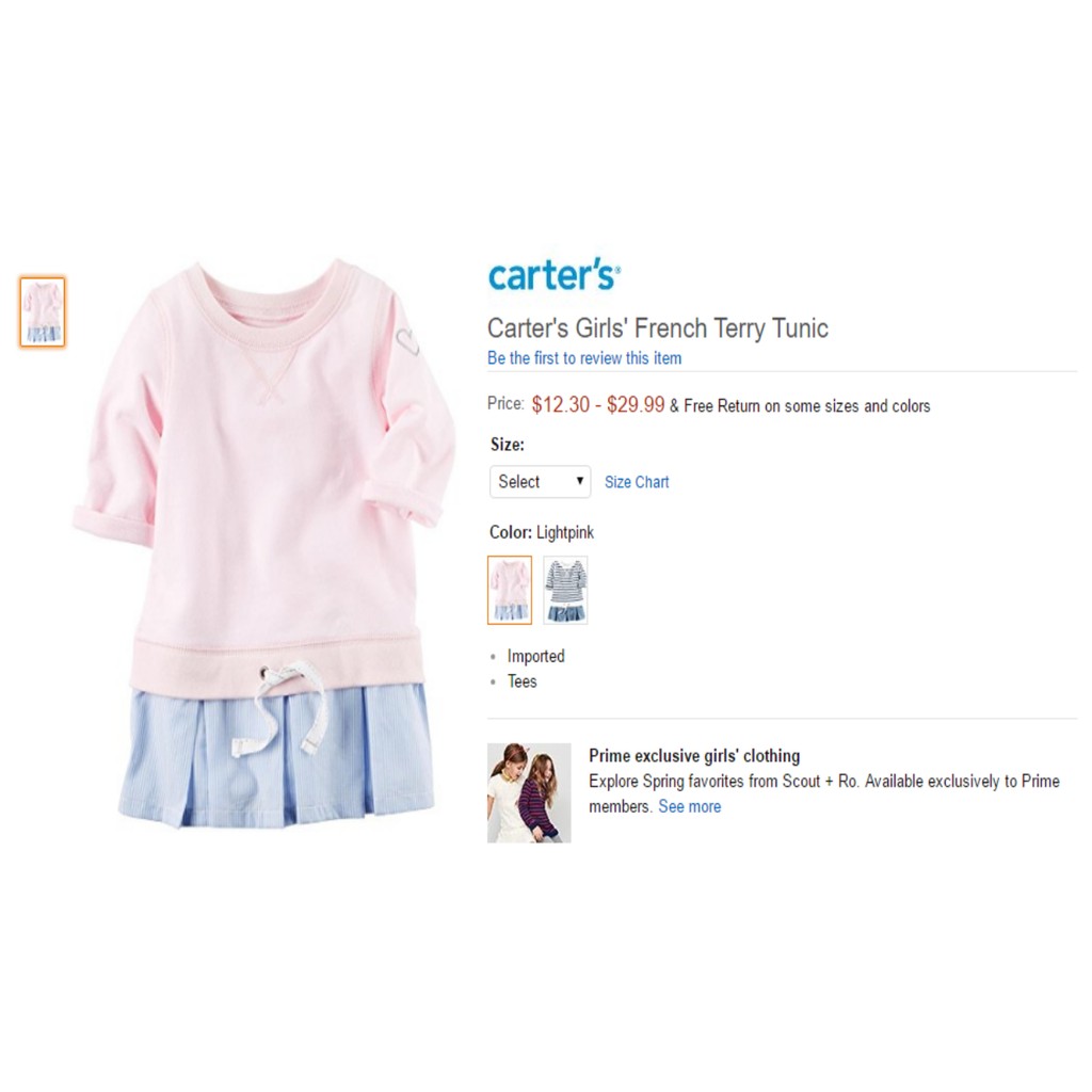 Đầm Carter's Bé Gái 3 Tuổi (FITTOP-001)