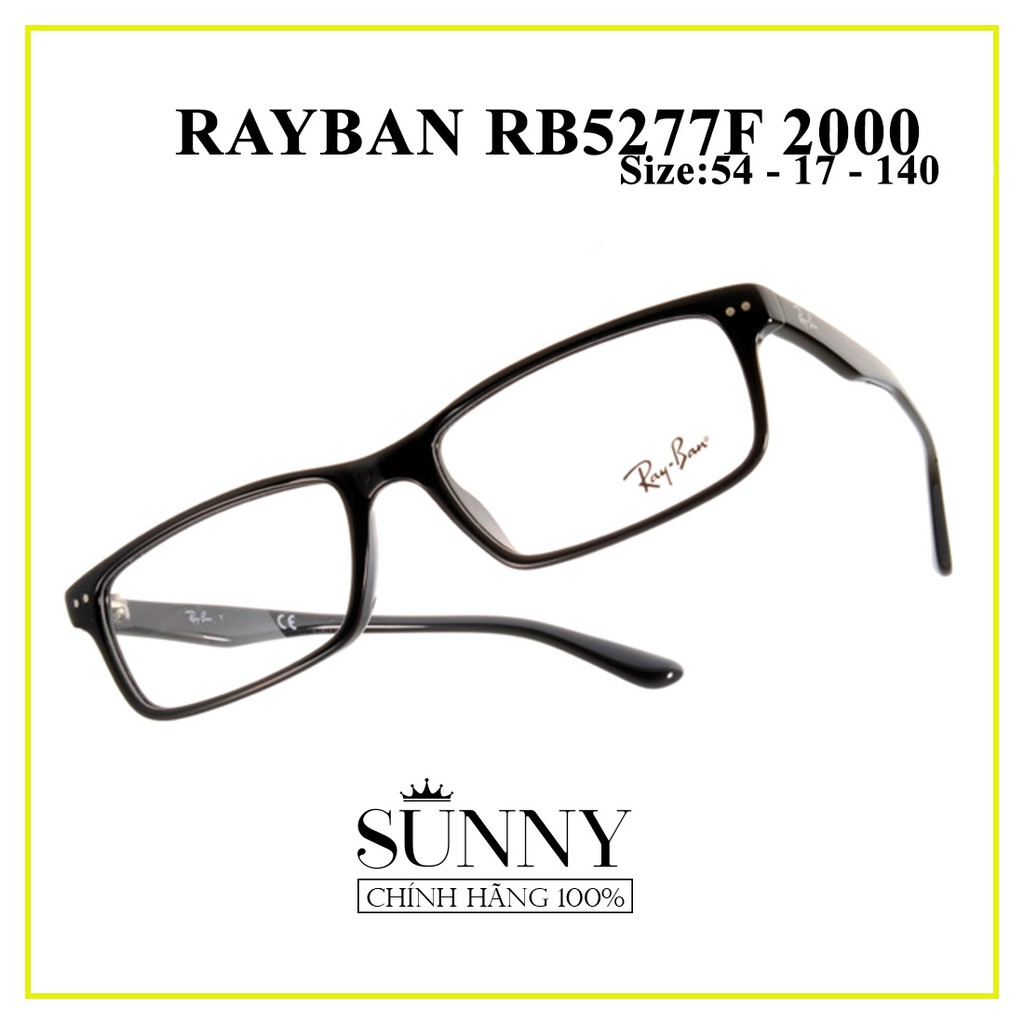 Gọng kính rayban RB5277F-2000 kèm tem thẻ bảo hành chính hãng, bảo hành toàn quốc