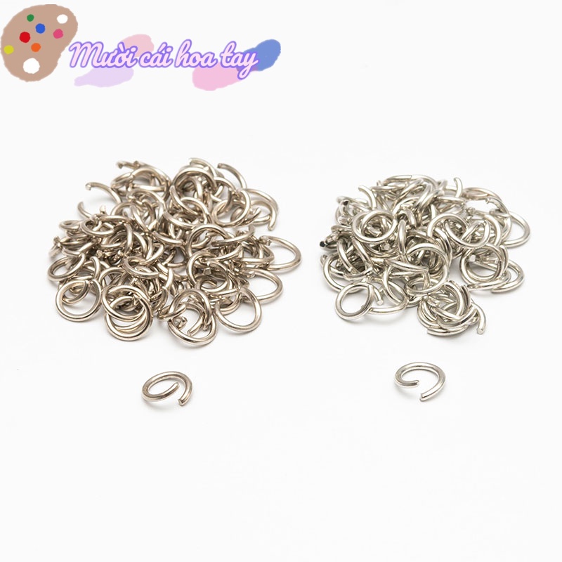 Khoen Tròn Inox 3-5mm Dùng Xỏ Làm Dây Chuyền Bông Tai Móc Khóa Nguyên Liệu Làm Phụ Kiện Trang Sức Thời Trang