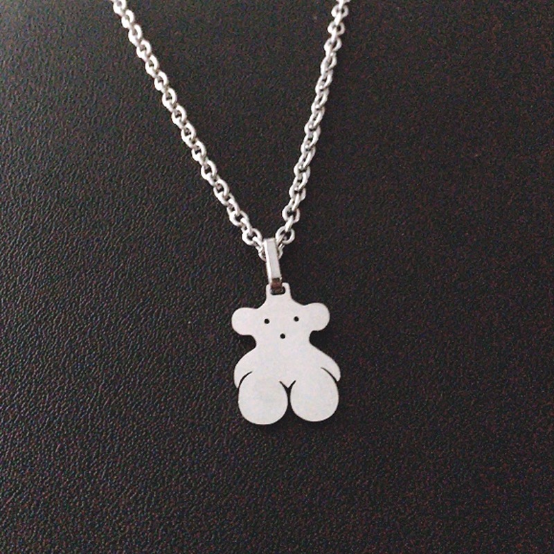 [Mã FASHIONCB232 hoàn tối đa 15K xu đơn 50K] Dây chuyền mặt gấu bằng thép không gỉ phong cách Hip Hop | BigBuy360 - bigbuy360.vn