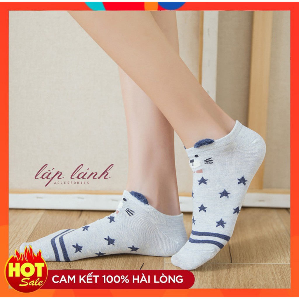 [Có sẵn] TẤT VỚ CỔ NGẮN HÌNH GẤU, MÈO, HỌA TIẾT ĐỘC LẠ ẤM ÁP DỄ THƯƠNG PHONG CÁCH HÀN QUỐC VOCA1 (NGẪU NHIÊN)