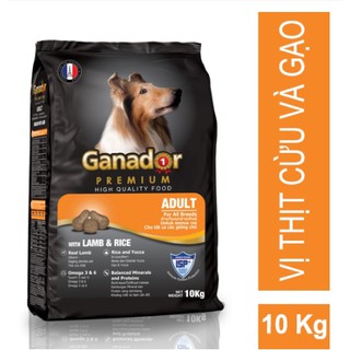 Thức ăn cho chó trưởng thành vị thịt cừu & gạo Ganador with Lamb & Rice 10kg