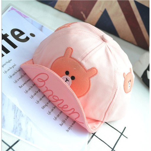 Nón (mũ) lưỡi trai hình gấu cho bé trai và bé gái.