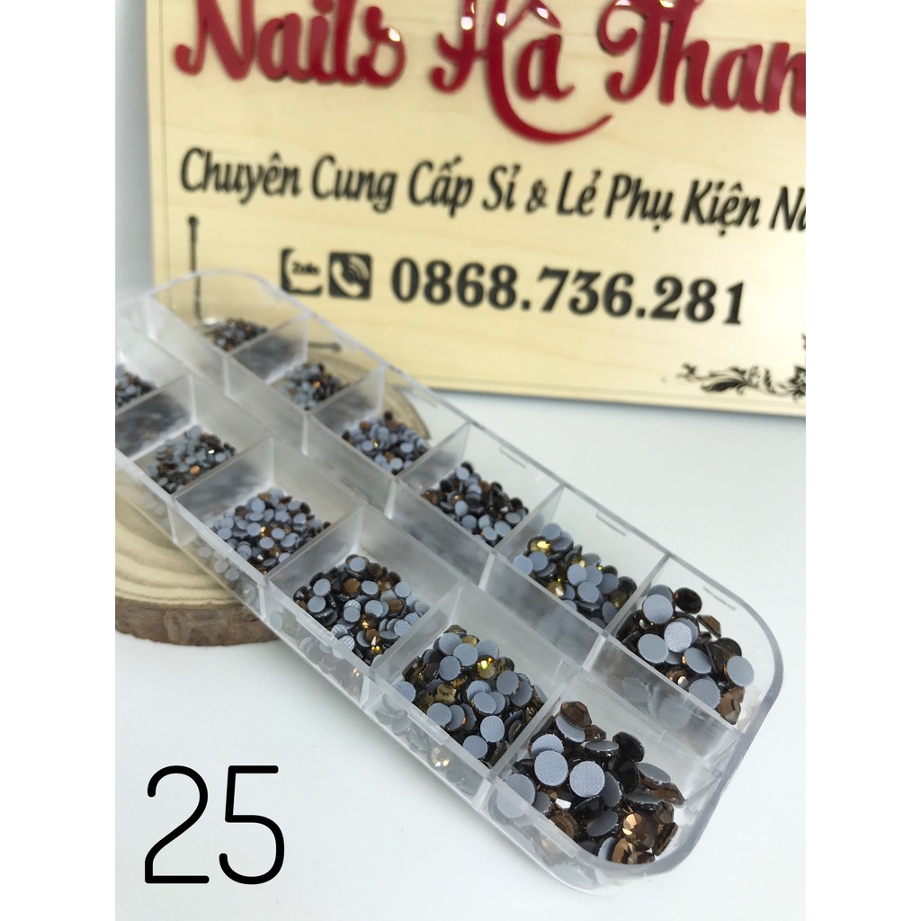 Đá Chân Keo Đính Móng Khay 1440 Viên -  25 Smoked Topaz