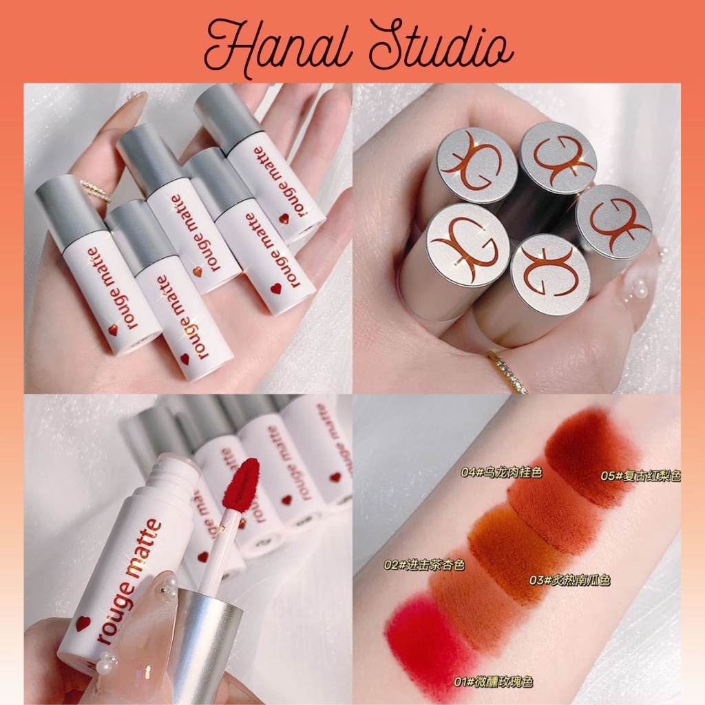 Son kem bùn mịn lì lâu trôi GUICAMI Rouge Matte Hanal SM08