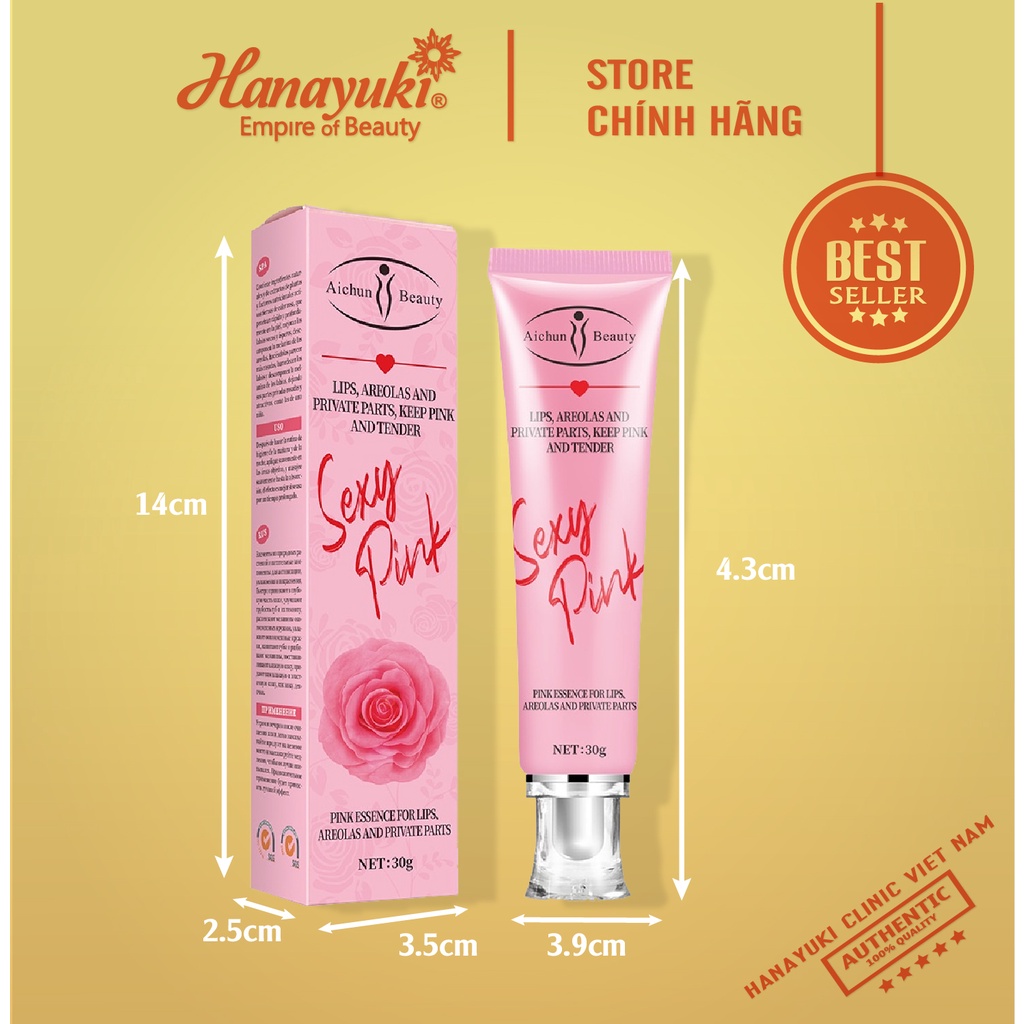 Sỉ- Kem chống thâm môi, làm hồng nhũ hoa vùng kín khử thâm hiệu quả Sexy Pink Aichun Beauty 30G