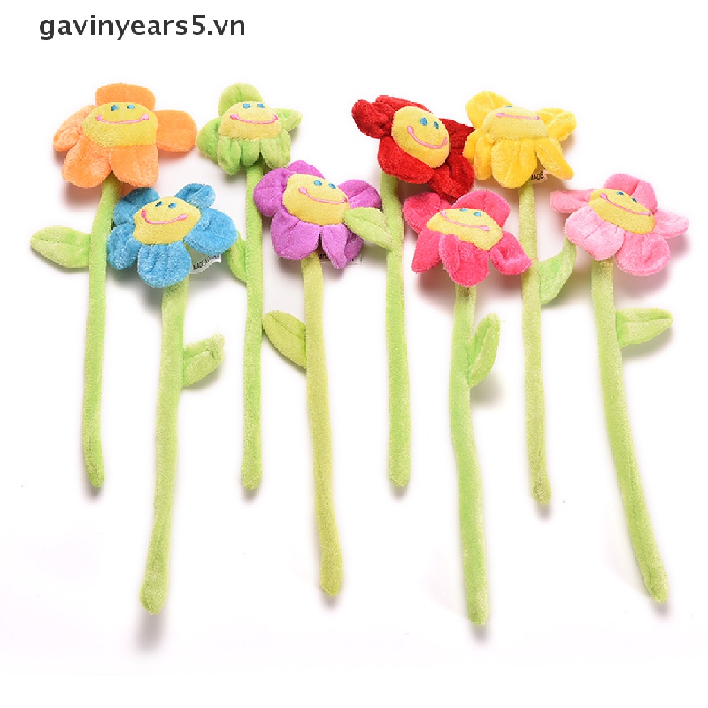 1 X Búp Bê Nhồi Bông Hoa Hướng Dương Hoạt Hình Sáng Tạo 1 X Dây Buộc Rèm Cửa Hình Bông Hoa 8 Màu Sắc 1 X