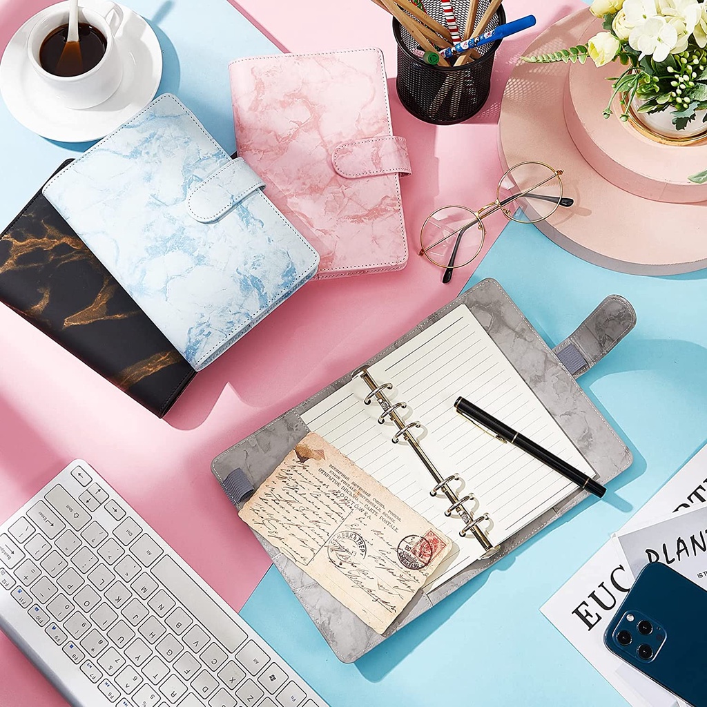 Sổ Tay A6 Bìa Da PU Có Thể Nạp Đầy Lại Tiện Dụng