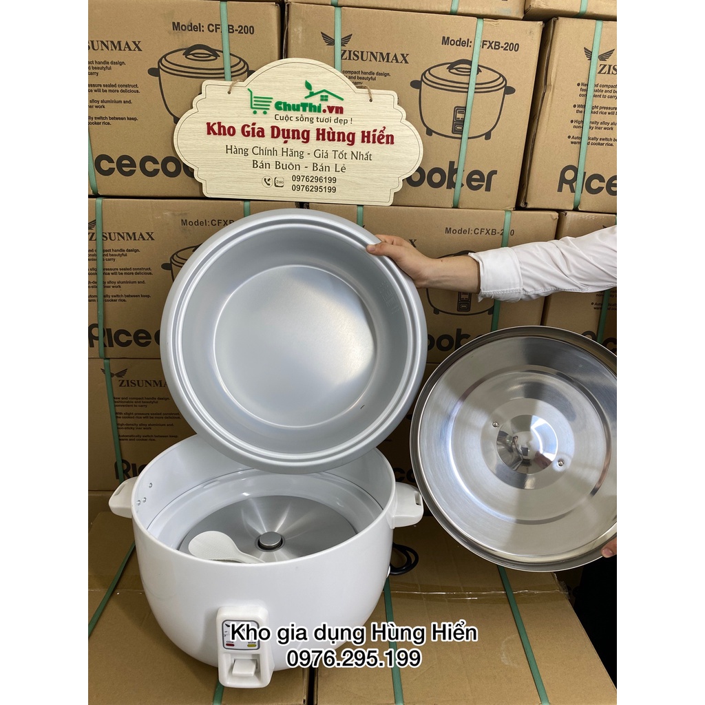Nồi cơm điện công nghiệp ZISUN CFXB-250 6.6L nấu được 4,5-5,5kg gạo cho 20 người - Hàng chính hãng
