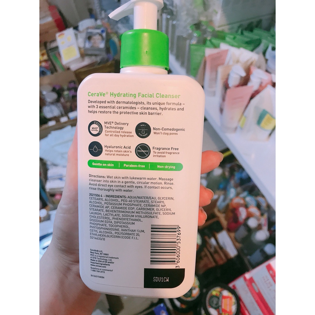 Sữa rửa mặt Cerave Foaming Facial Cleanser da khô và da dầu