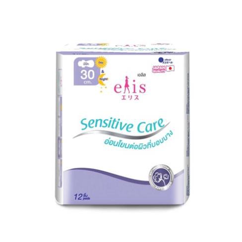 Băng vệ sinh siêu mềm Elis Sensitive Care Natural Cotton 30 cm ( 12 miếng/gói )