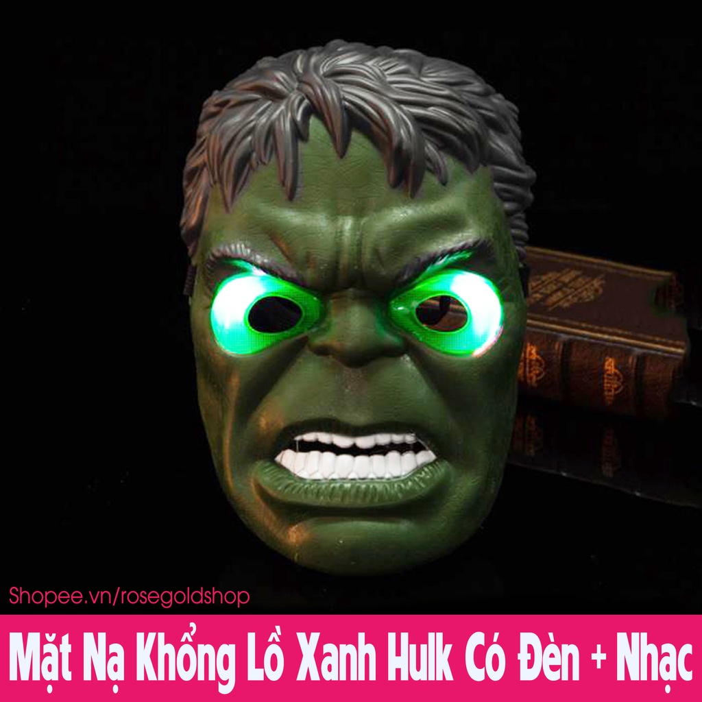 Đồ Chơi Mặt Nạ Khổng Lồ Xanh Hulk Có Đèn Và Nhạc Vui Nhộn Cho Bé