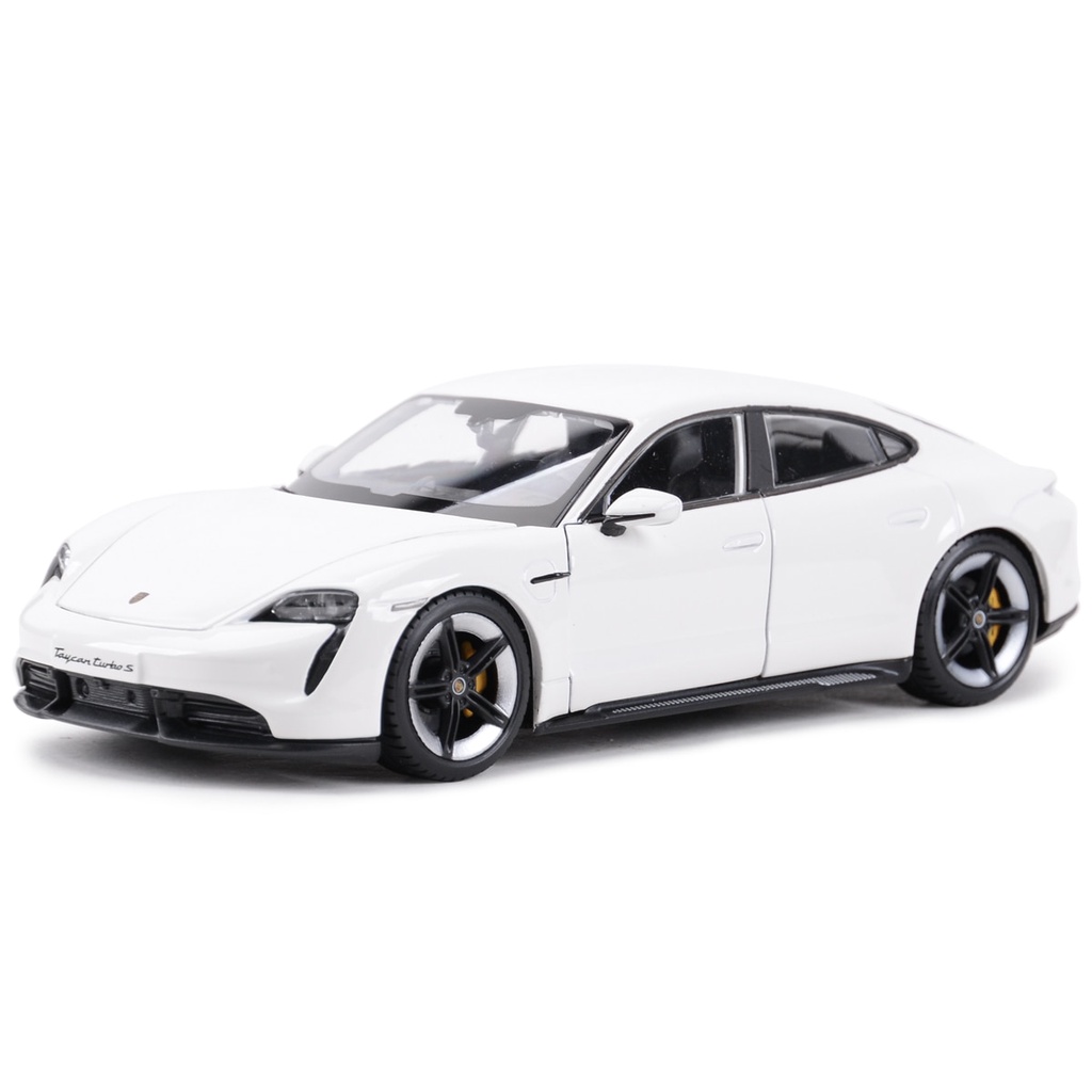 Mô hình xe hơi Porsche Taycan Turbo S Bburago màu trắng tỉ lệ 1:24