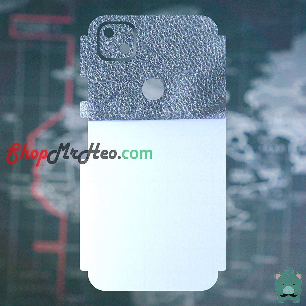 Skin Dán Mặt Sau Lưng Vân 3D Google Pixel 4a - Pixel 4a 5G - Carbon, Hình hộp, Nhám, Vân Da