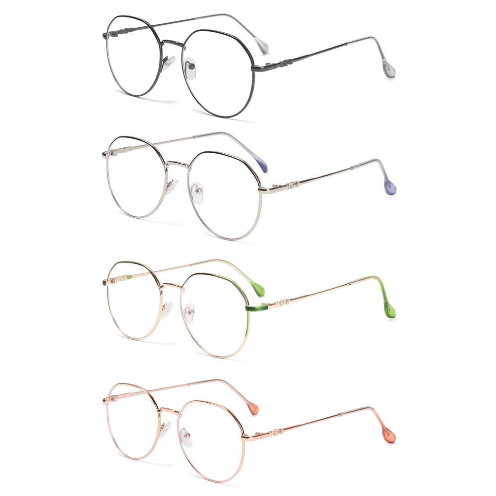 Mắt Kính Chống Tia UV Gọng Tròn Kim Loại Độ Phân Giải Cao Nhiều Màu Tùy Chọn