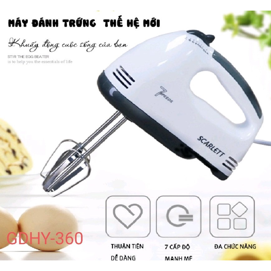 Máy đánh trứng cầm tay 7 cấp độ Scarlett